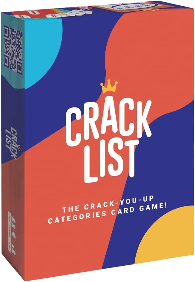 CRACK LIST I Family game I Card Game I 2-8 players I Board Game for Kids 10+ and Adults I 30 minutes Playing Time I Party Game for Family and Friends I English.