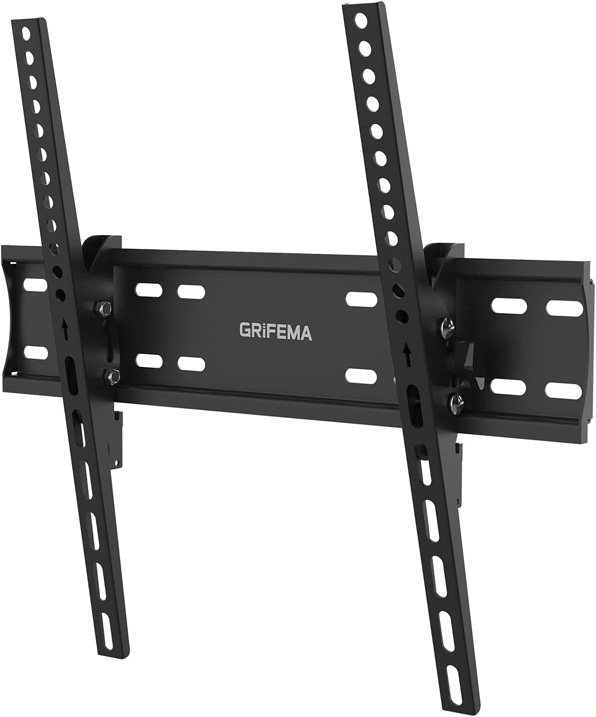 GRIFEMA GB1004-2 TV Wall Bracket, Tilt TV Mount for 26 to 55 Inches Flat & Curved TVs or Monitors, Max VESA 400x400mm Weight Capacity up to 50kg, Black.