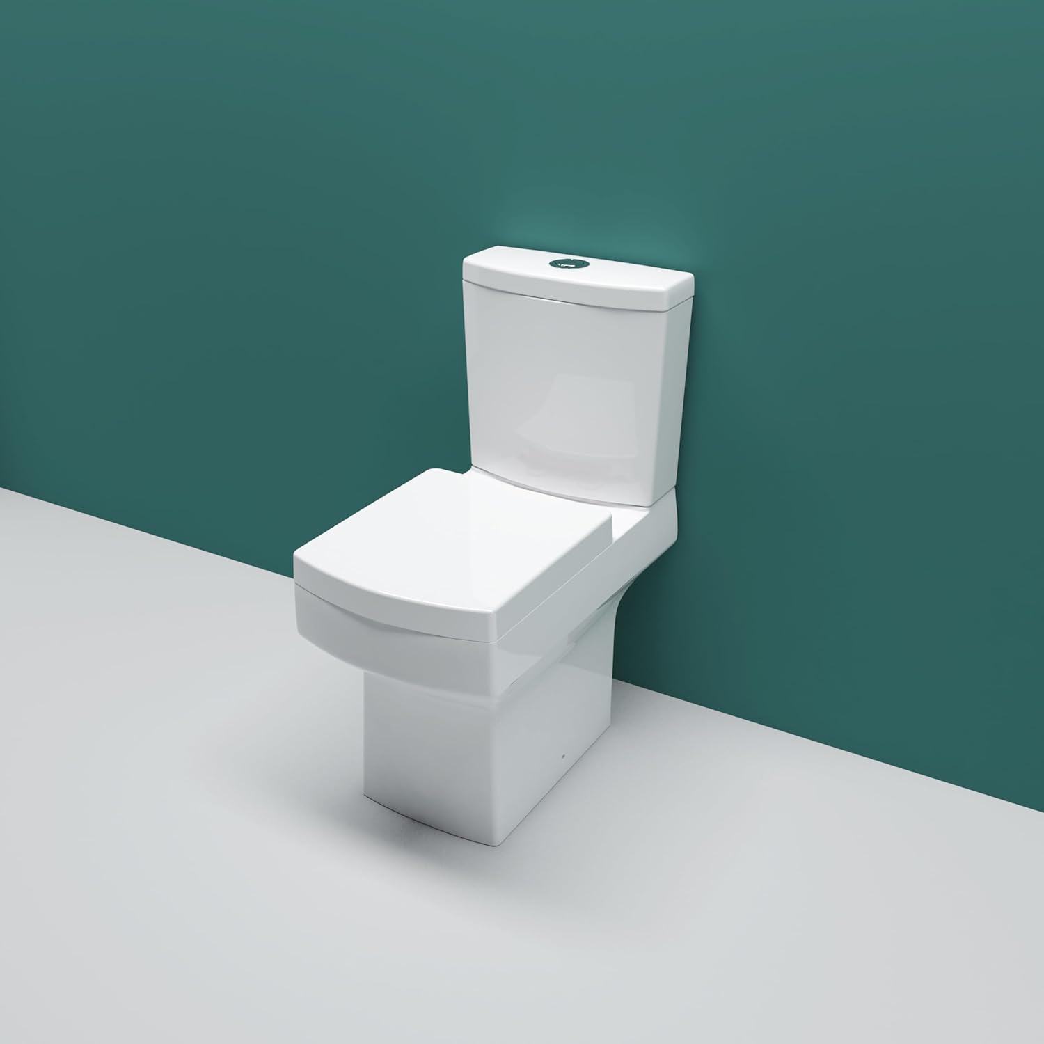 Sky Bathroom Modern Close Coupled Toilet Slim Soft Close Seat Pan Cistern wC.