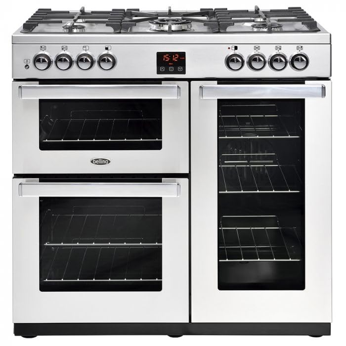 Belling 444411723 Cookcentre X90G Professional 90cm Gas Range Cooker - Stainless Steel.