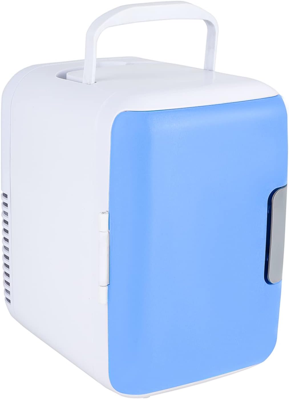 Trintion Mini Refrigerator 4L 6 Can Small Fridge Compact Portable Cold Room Low Noise Refrigerator for Cosmetics Food Bedroom Office Travel (White).