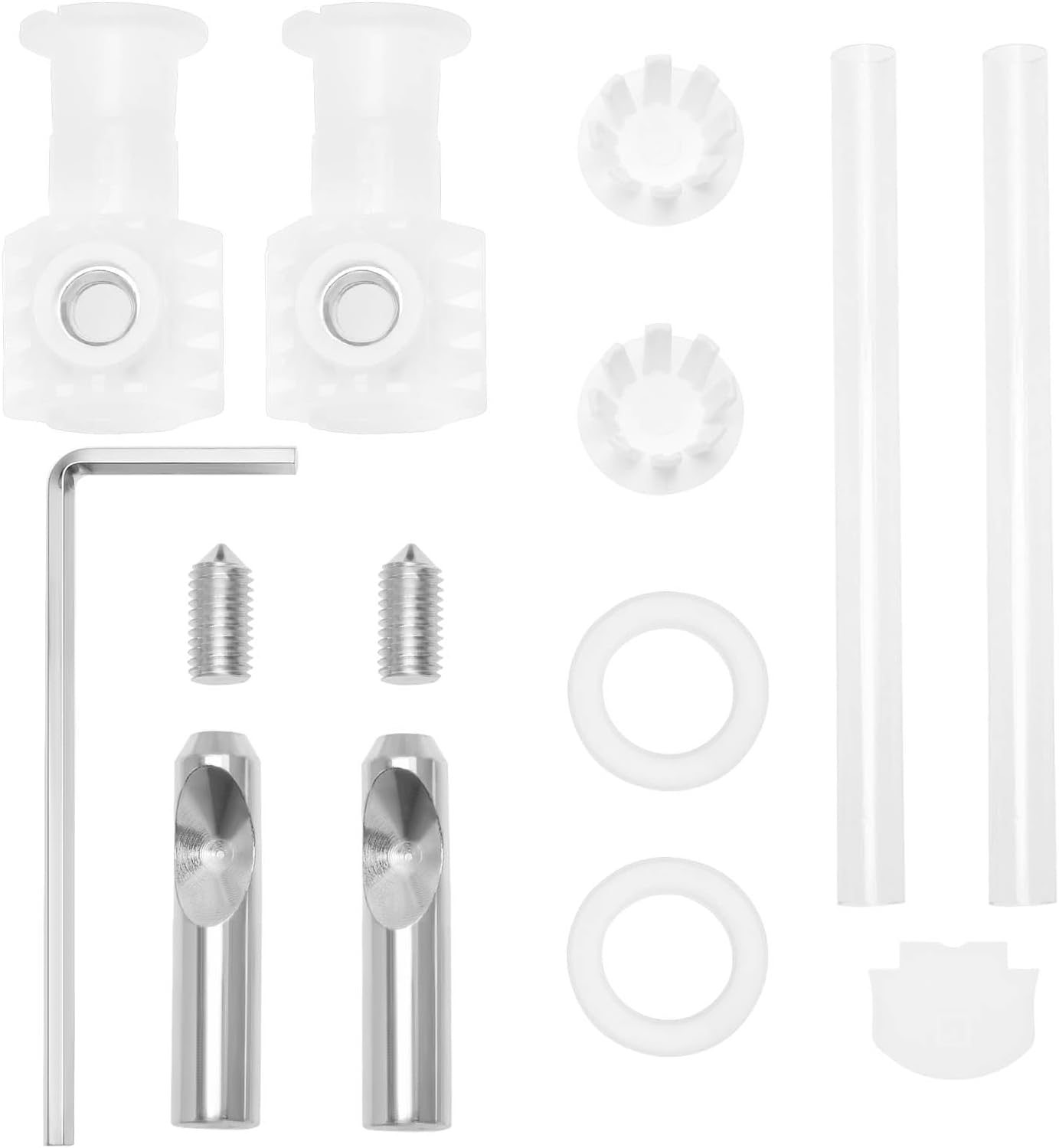 LT Easiyl 1Set Toilet Seat Mounting Fittings Toilet Lid Screws Stainless Steel Top Fixing Hinges Accessories for Wall Hung Toilet Firm Toilet Covers Replacement.