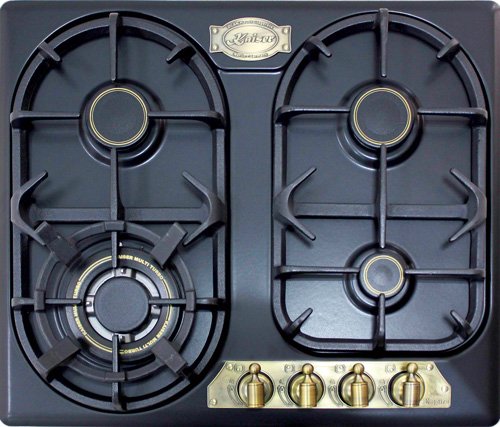 Kaiser Empire 59cm Gas Hob | 4 Gas Burners Enamelled Black Cooktop.