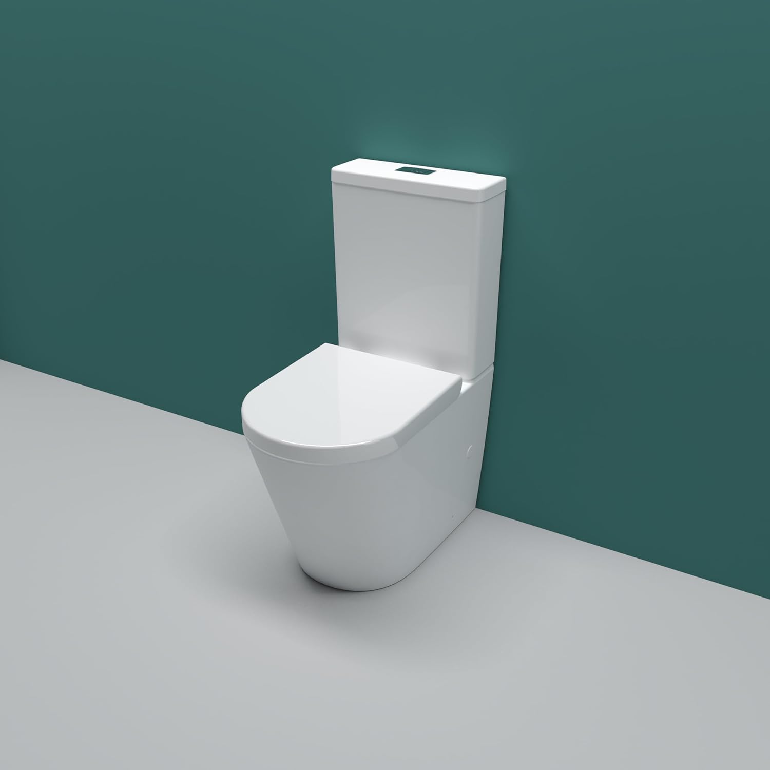 Sky Bathroom Modern Close Coupled Toilet Slim Soft Close Seat Pan Cistern wC.