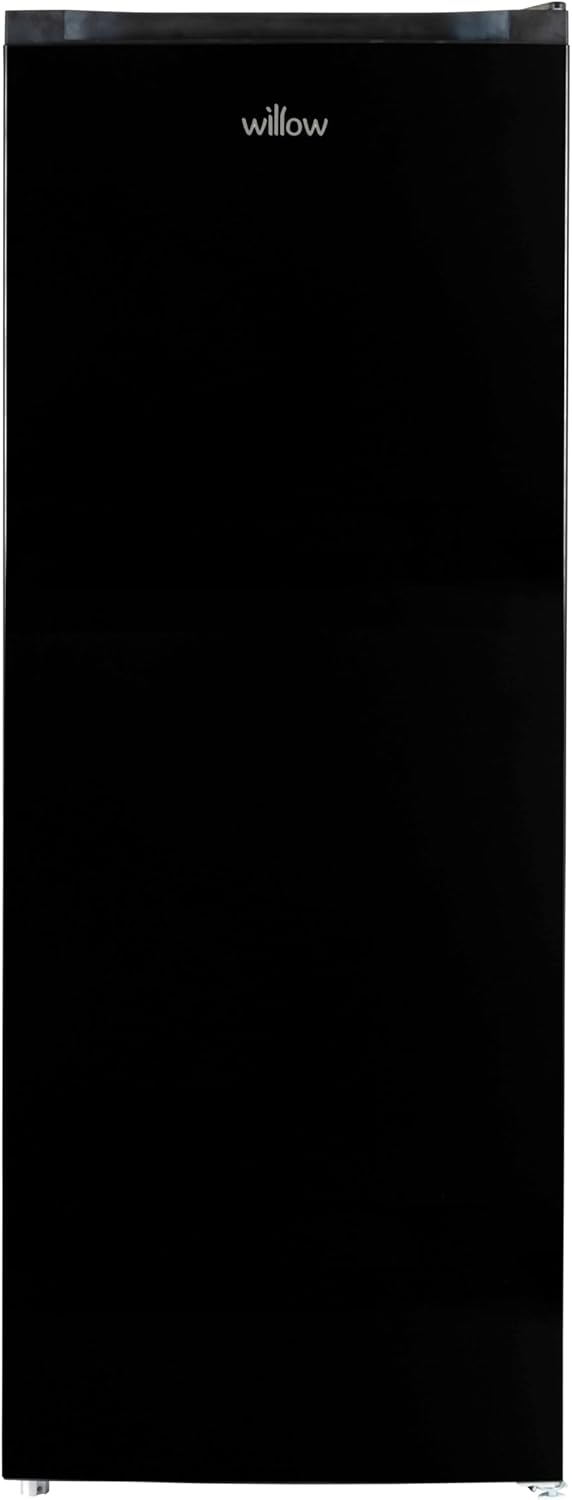 Willow WTF55B 177L Freestanding Tall Freezer with Reversible Door, Adjustable Thermostat, 2 Years Warranty - Black.