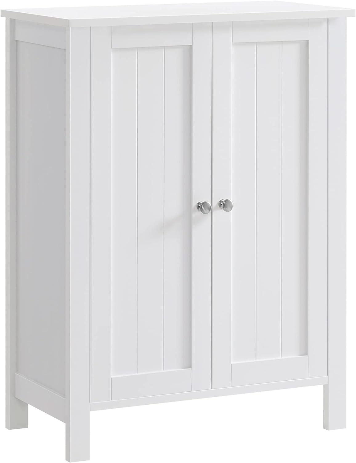 VASAGLE Freestanding Bathroom Floor Storage Cabinet, Storage Cupboard, Bathroom Storage Unit, with 2 Adjustable Shelves, 30 x 60 x 80 cm, White BCB60W.