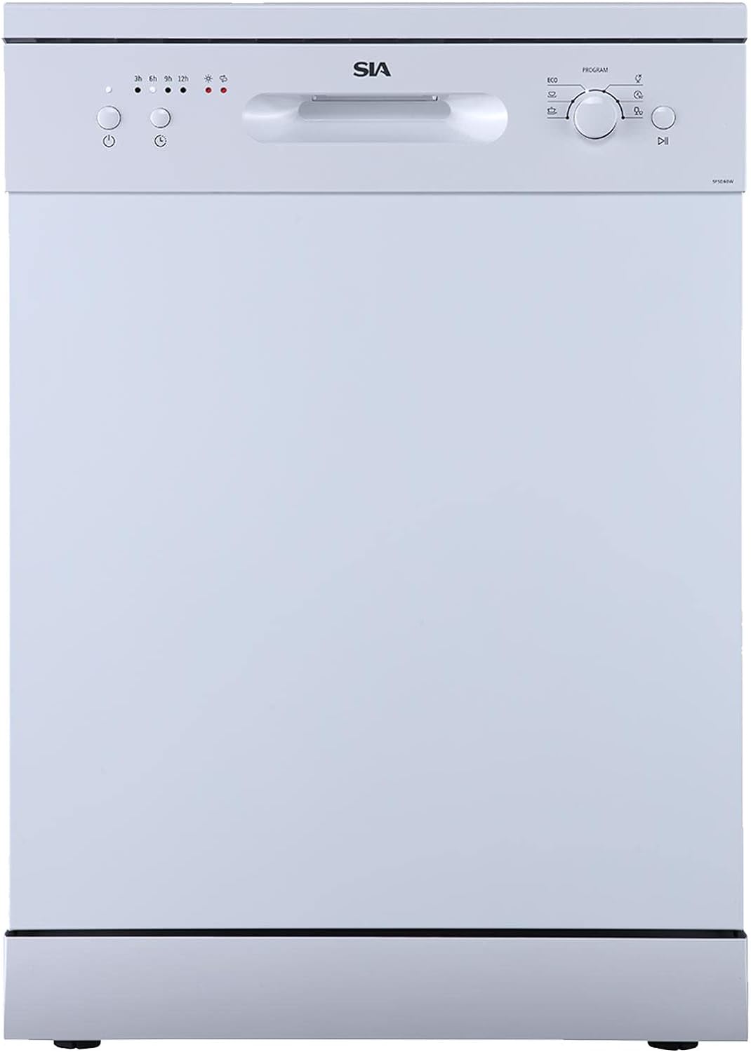 60cm White Freestanding Dishwasher 12 Place Settings 6 Programmes - SIA SFSD60W.