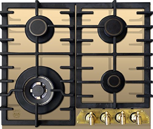 Kaiser Empire Turbo Gas Hob | 4 Gas Burners | Mains Gas or LPG | Ivory Glass Cooktop.