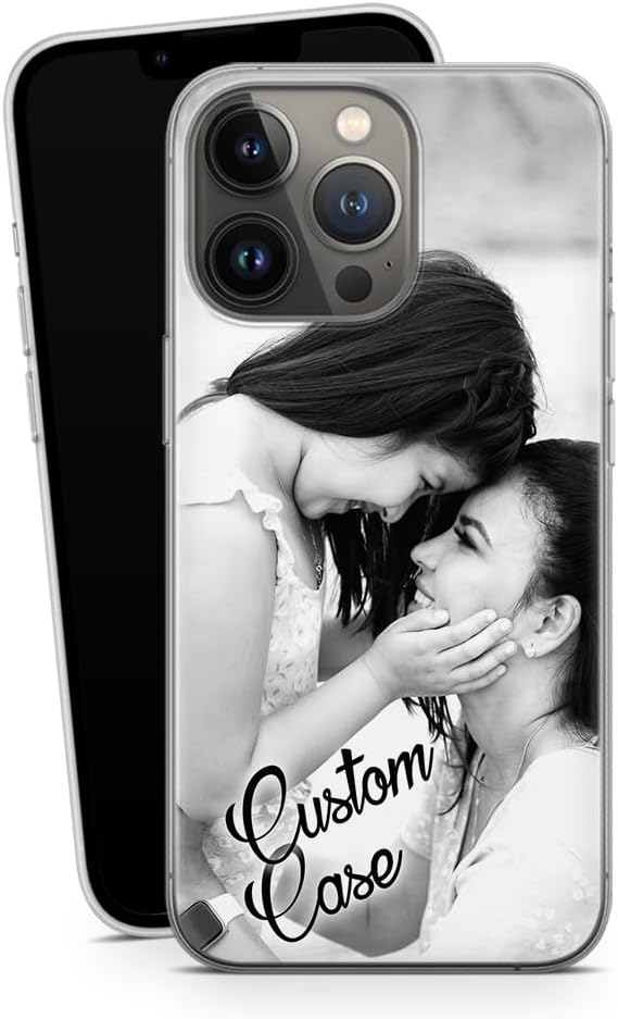 EMIT PRINT Personalised Custom Case for iPhone 13 Flexible TPU Case Design Your Cover with Images Photo Text.