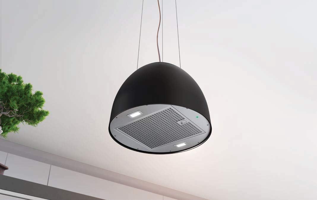 45cm Island Cooker Hood with Integra System - Airforce New Moon - Black.