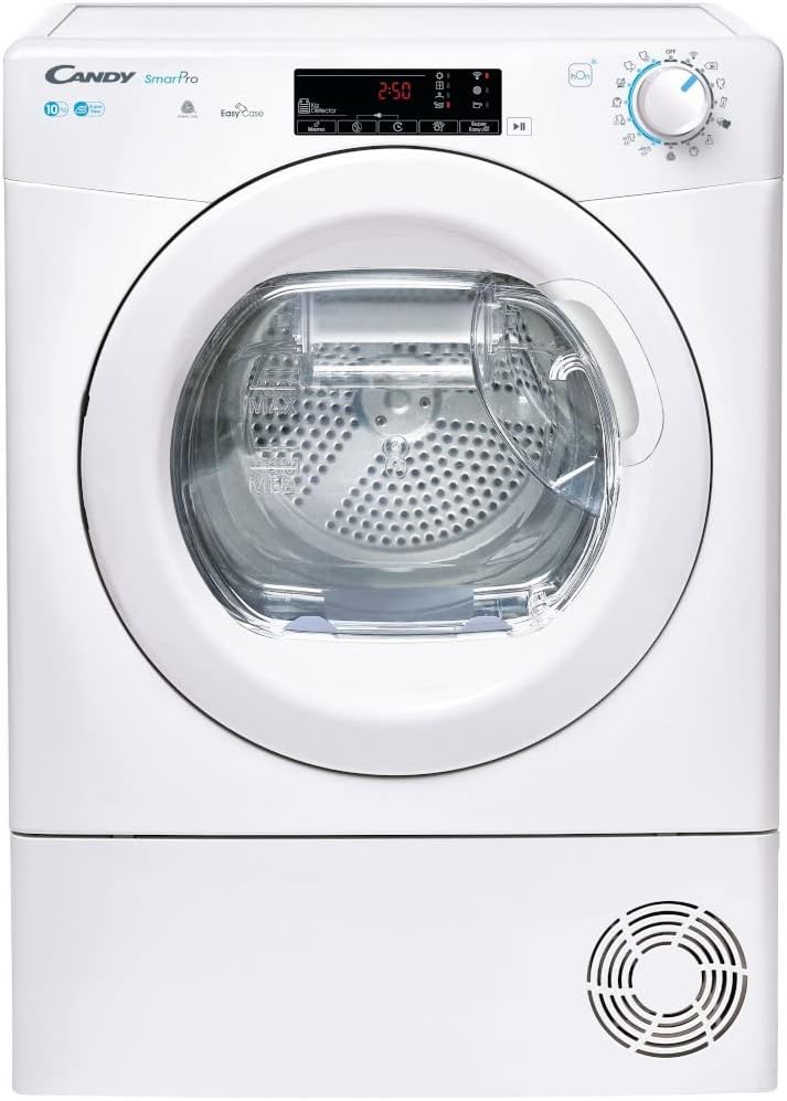 Candy CSOEC10TE 10kg Condenser Tumble Dryer, Sensor Dry, EasyCase, WiFi, White/White Door.