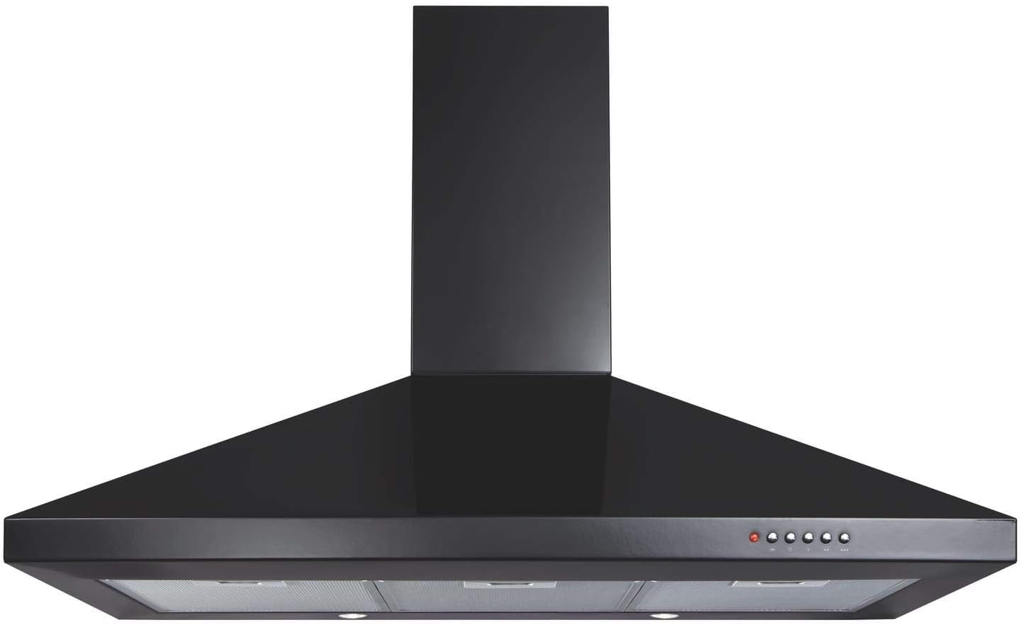 CDA ECH91BL 90cm Chimney Cooker Hood Extractor Fan In Black.