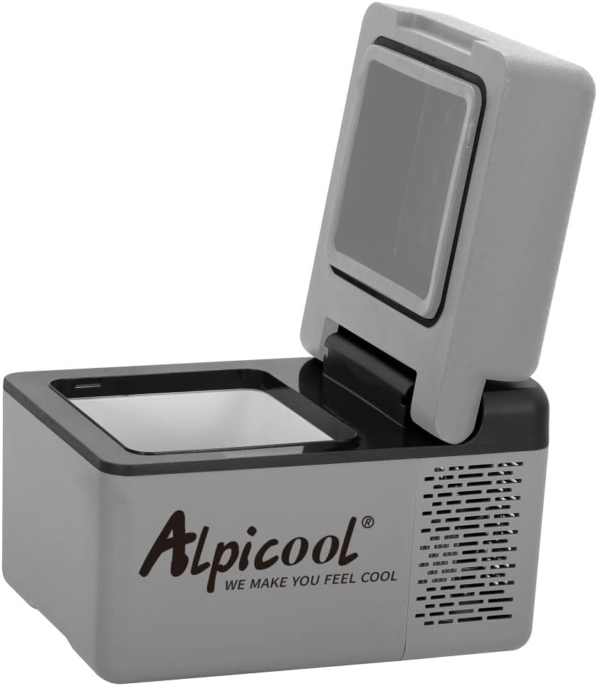 Alpicool C15 Car Mini Fridge 12v 15L Portable Quiet Camping Refrigerator Freezer Vehicle Truck RV Boat Electric Cool Box for Driving Travel Outdoor Picnic.