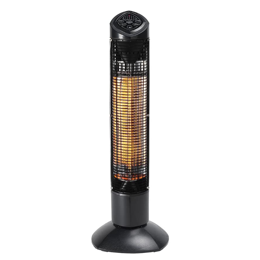 Shadow Diffusion Guadalupa Electric Patio Heater – 900W Free Standing Infrared Heater for Indoor Outdoor Portable Tower Heater.