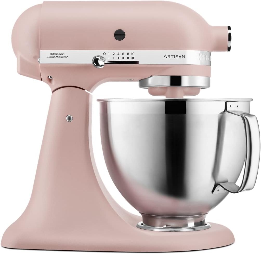 Kitchenaid 5KSM185PSBFT Artisan 4.8L Stand Mixer 185 - Feathered Pink, 700034315.