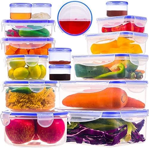 38 Pcs Large Food storage containers-2500ML to Sauces Box Stackable Kitchen storage bowls sets BPAFree Leak proof Plastic food Storage Containers with lids airtight-Microwave freezer safe lunch boxes.