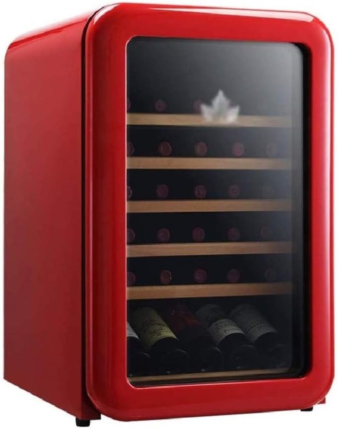 ATAAY Retro Wine Cellar Refrigerator, 30 Bottle Freestanding Red/White Wine Cooler/Chiller, 5 ° C - 18 ° C Constant Temperature Storage.