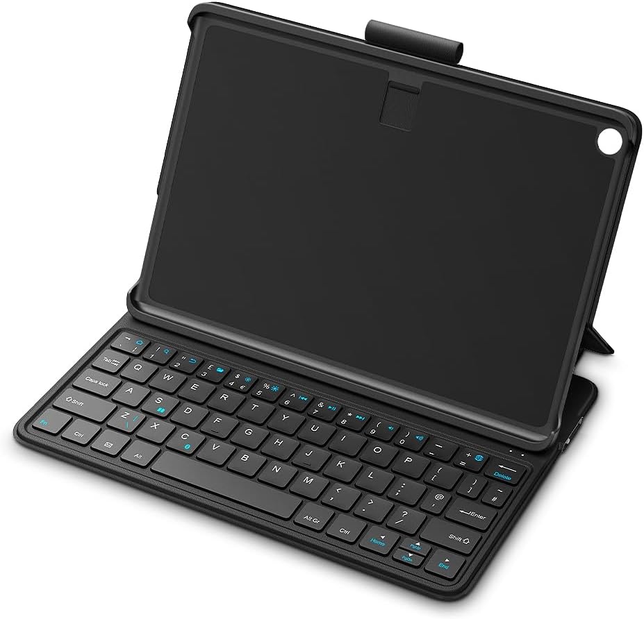 All-New, Made for Amazon Bluetooth Keyboard Case for Amazon Fire HD 10, (13th Gen, 2023 release).