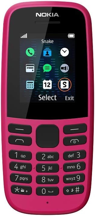 Nokia 105 2G Feature Phone with long-lasting battery, 12 hours of talk-time, wireless FM radio, large display, and tactile keyboard, Dual Sim - Charcoal