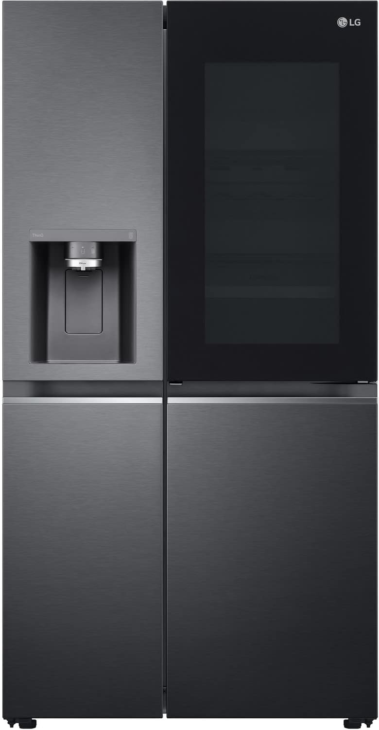 LG 635 Litre Side-By-Side American Fridge Freezer - Matte Black.