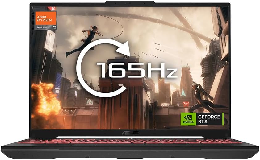 ASUS TUF 16 FA607PI 16.0" QHD+ WQXGA 165Hz Gaming Laptop (AMD Ryzen 9-7845HX, NVIDIA GeForce RTX 4070 Laptop GPU, 16GB RAM, 1TB PCIe SSD, Windows 11 Home).