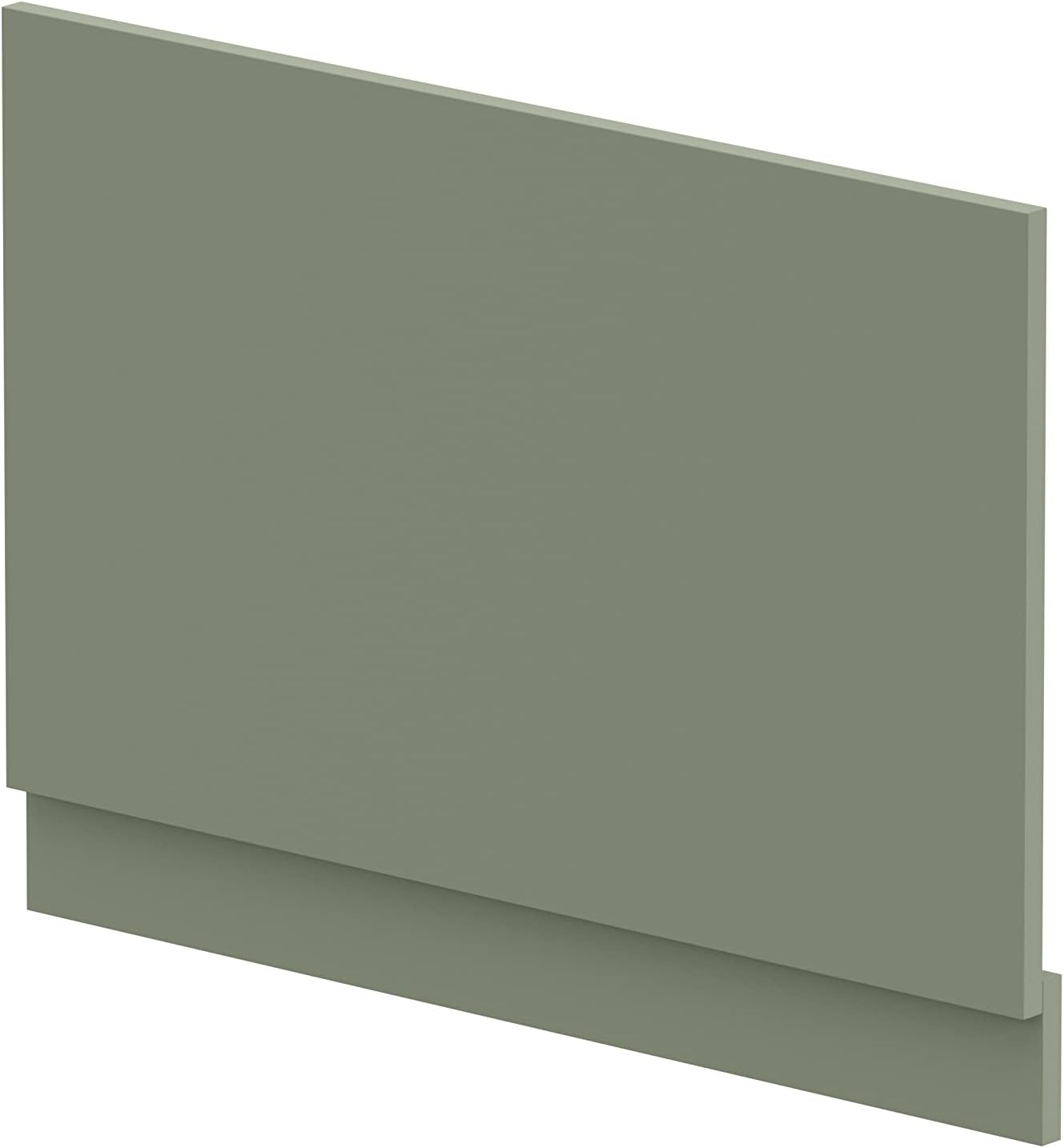 nuie BPR813 Modern Bathroom Straight Bath End Panel and Plinth, 560 x 780 x 36mm, Satin Green.