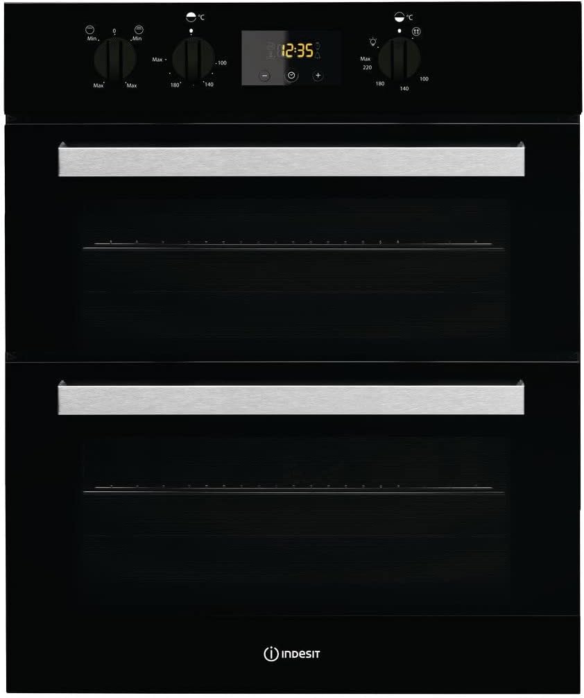 Indesit Aria Electric Built Under Double Oven - Black.