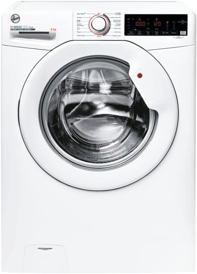 Hoover H-WASH H3W68TME 8Kg 1600 Rpm, 16 Programmes, Water and energy auto adjusting, 4 Rapid Cycles, White.