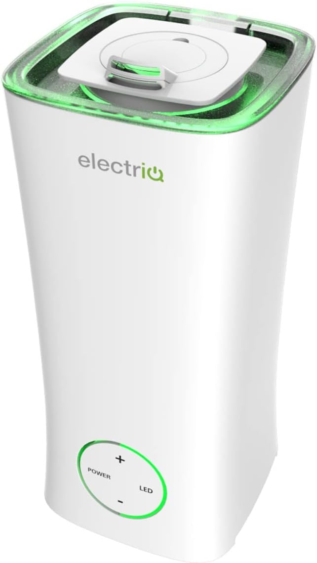 electriQ 2L Cool Mist Humidifier with Aroma Therapy Function and Ambient Light. Up to 10 Hours Continuous use.