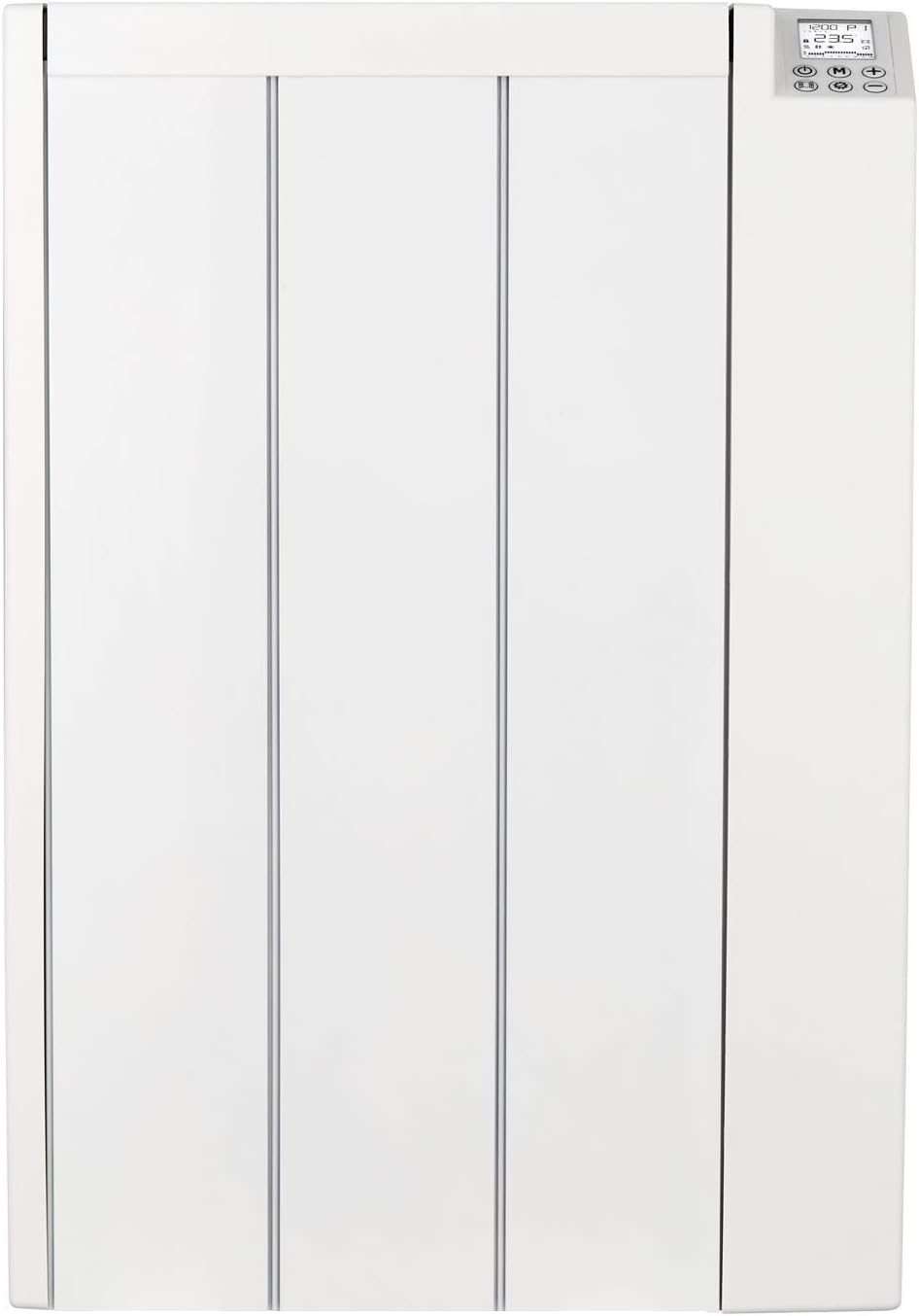 MYLEK Ceramic Panel Heater Radiator Electric with Programmable Digital Timer 600w - Aluminium Wall Mounted Freestanding Slim White, IP24 Splashproof, LOT 20 Eco Design Energy Efficient (600W).