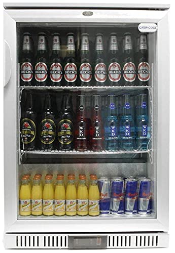 Cater-Cool CK1500LED Single Door Silver Bottle Cooler With LED Lighting (UK Mainland Del Only).