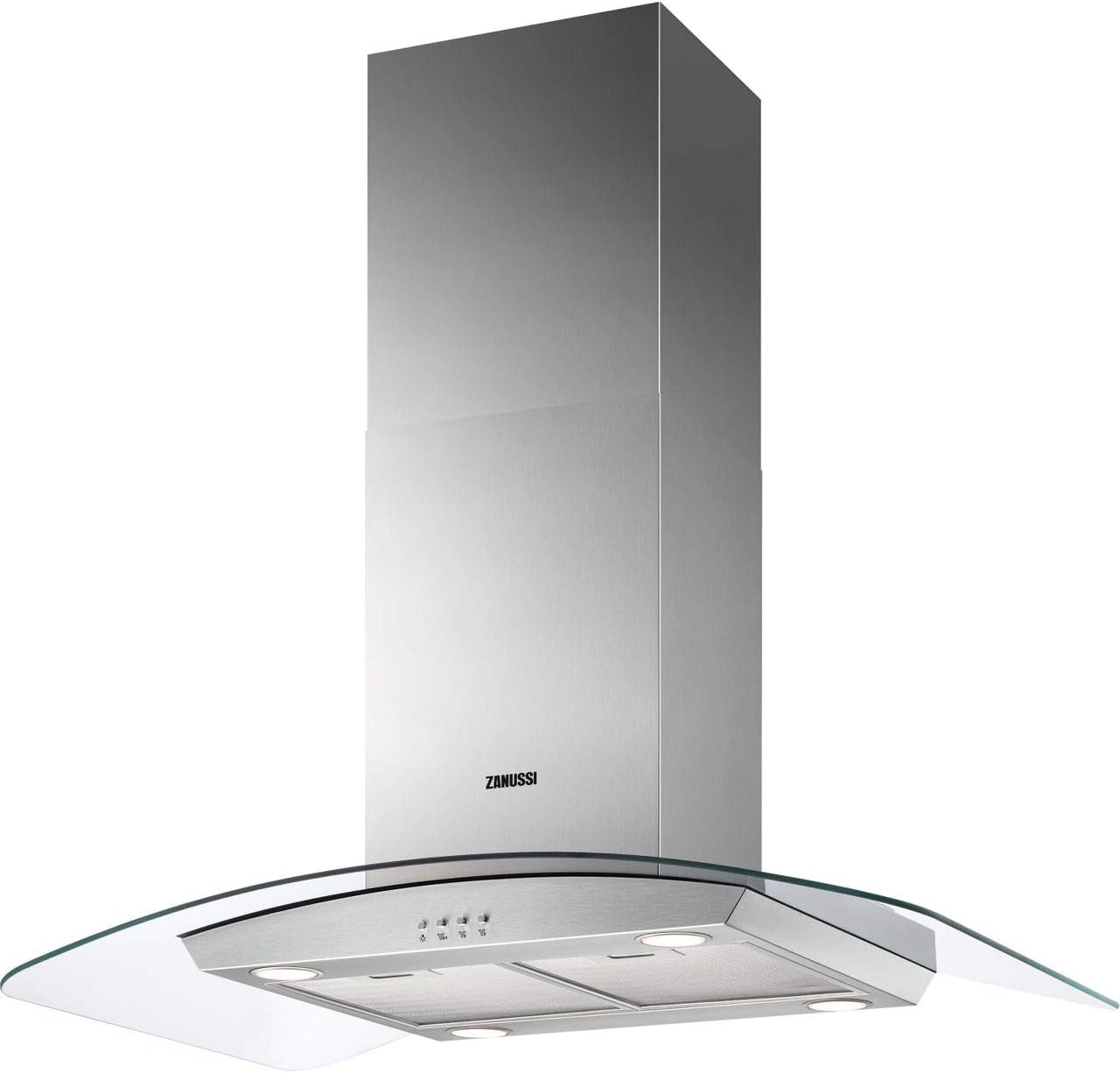 Zanussi ZFI719A 90 cm Island Cooker Hood - Stainless Steel.