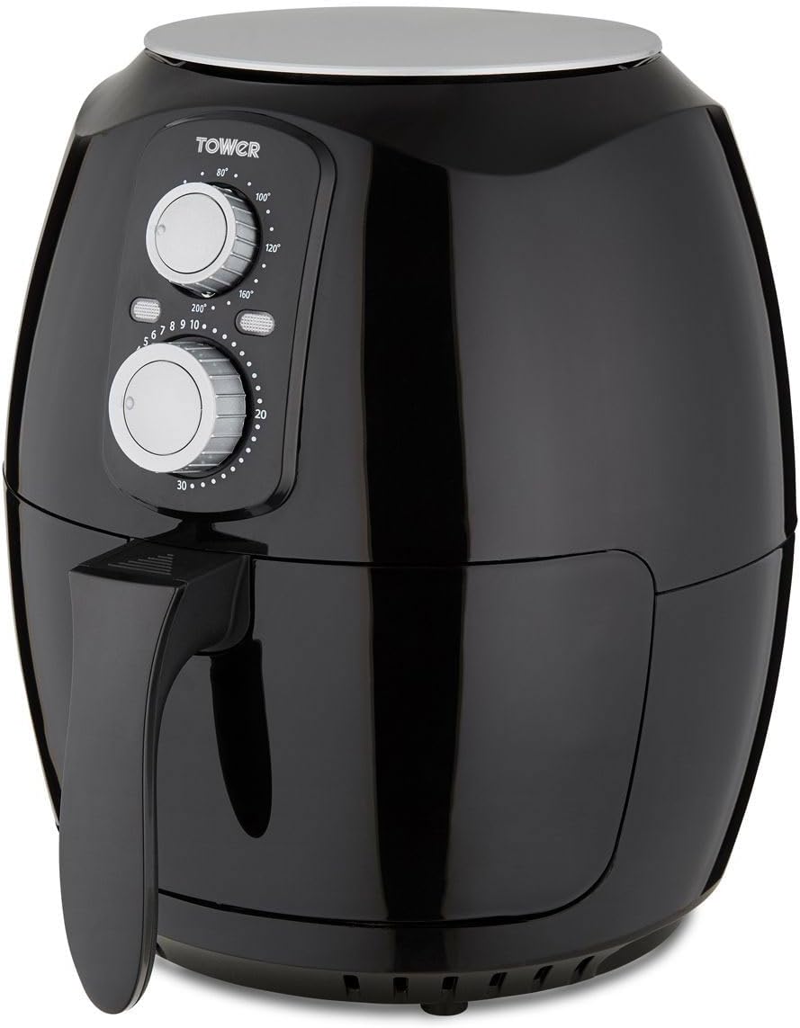 TOWER T17085 4 Litre Vortx Manual Air Fryer, Black.