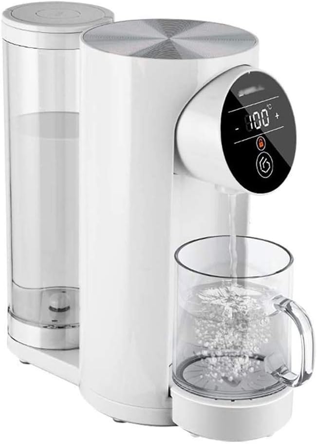 FFOCCO Mini Automatic Household Smart Water Dispenser 1.2L Three Seconds Instant Hot Desktop Water Dispenser with With Descaling Instructions Light Present.