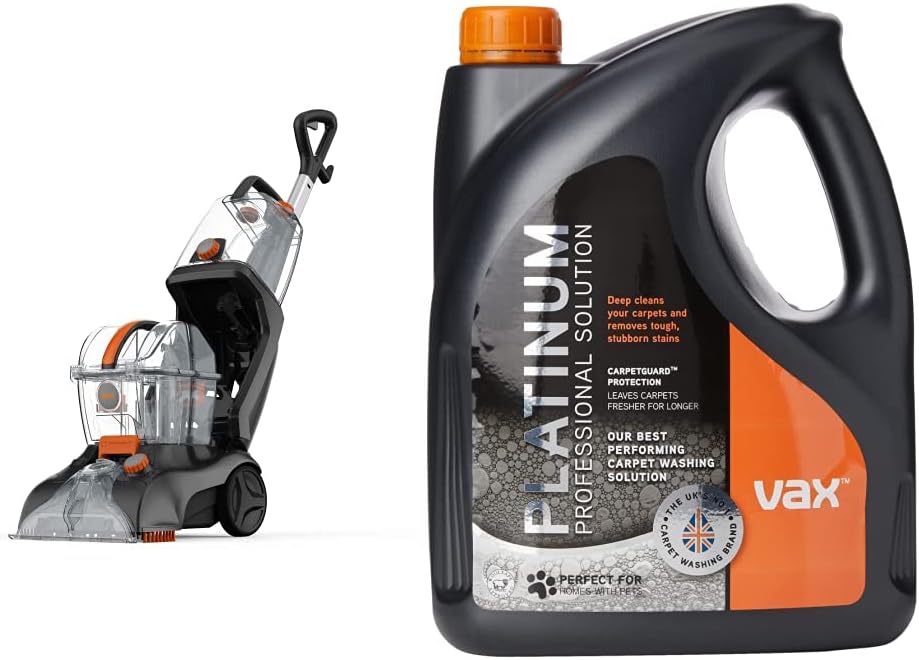 Vax Rapid Power Refresh Carpet Cleaner | Deep Clean and Leaves Carpets Dry in less than 1hr | XL Tank Capacity - CDCW-RPXR, Purple and Grey, 4.7L, 1200W.