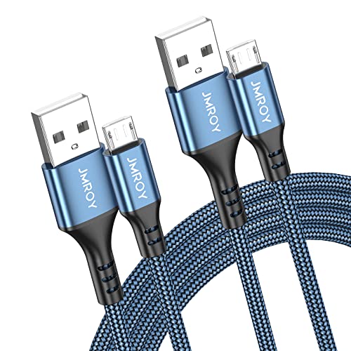 Micro USB Cable 2M 2PACK Android Charger Cable Fast Charging Cable Nylon Micro USB Charger cable for Samsung Galaxy S7 Edge S6 S5 J7 J5 J6 J3 A6 A10, Huawei Y6 Y7, Kindle, Xbox, PS4, Tablet.