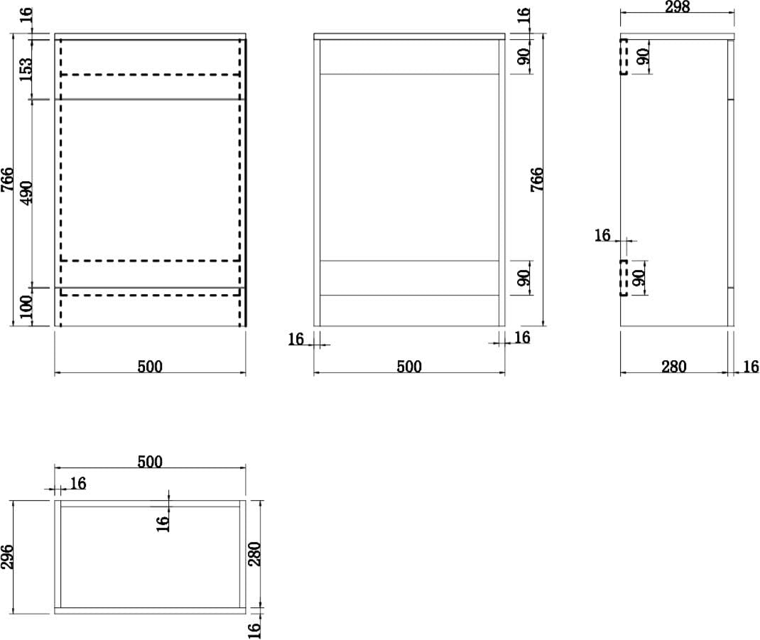 BTW Back to Wall Toilet Pan Concealed Cistern Unit 500mm Soft Close Seat White.