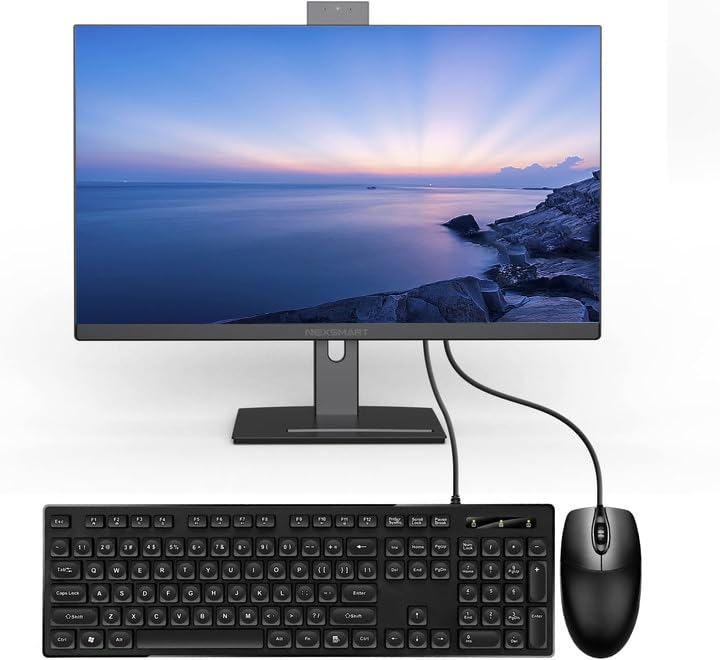 All-in-One PC Computer Desktop PC 27inch All-in-One Computer Rotatable Screen With Core i7(Up to 3.20Ghz),512GB SSD 16GB RAM With Front Webcam Supporting Dual-band Wi-Fi 2.4G/5.2G Bluetooth 4.2, Black.