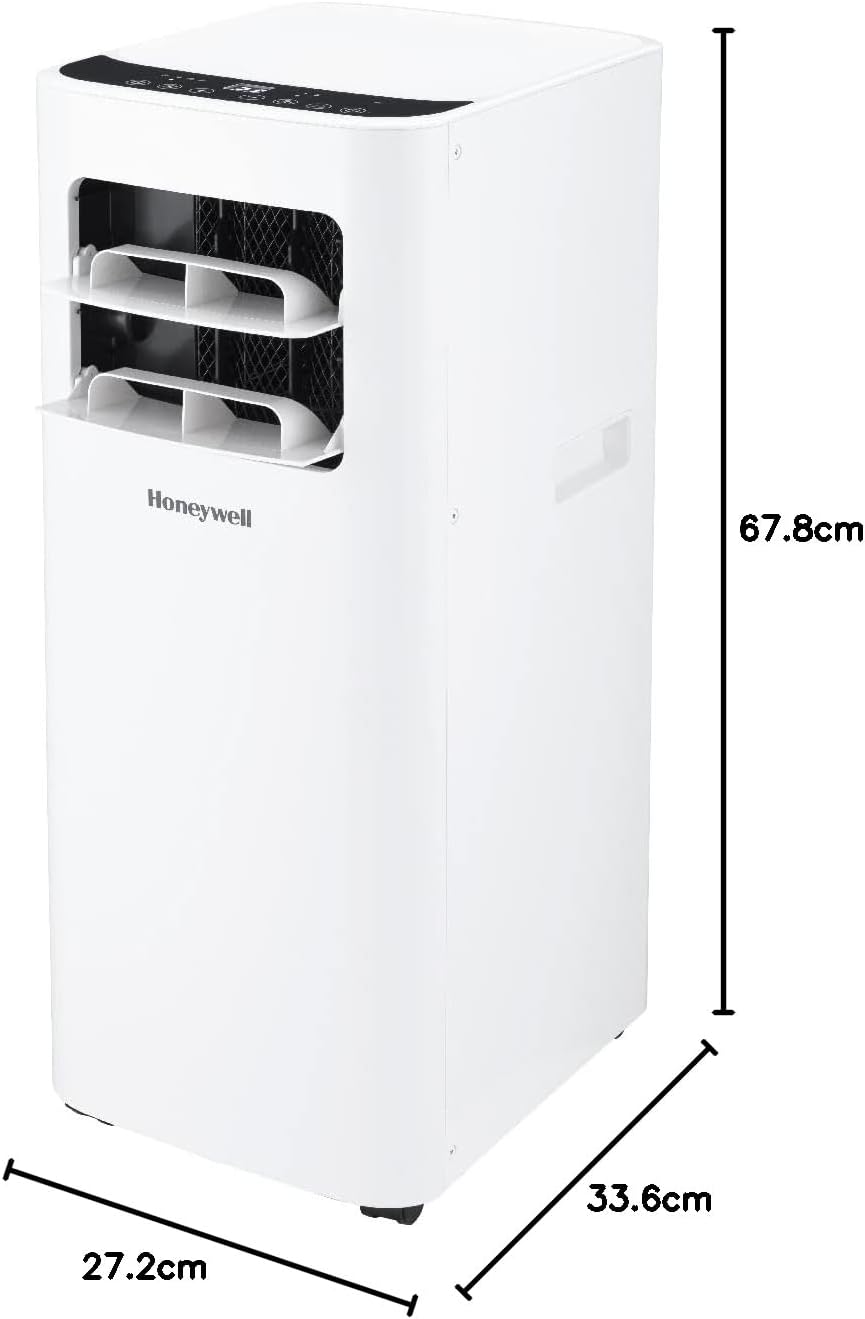 Honeywell 9000 BTU Portable Air Conditioner & 60L Dehumidifier | Energy Efficient 3-in-1 Air Conditioning Unit With 24Hr Timer, Fan, Cooling & Dehumidifying Functions | Covers Up to 22m² (HC09CESAWK).