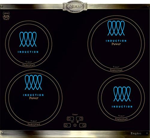 Kaiser Empire 58cm Induction Hob | 4 Burner Glass Cooktop (Black).