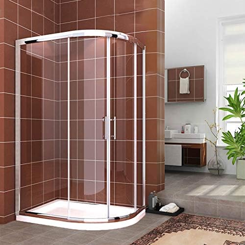 ELEGANT 800 x 800 mm Quadrant Shower Enclosure 6mm Easy Clean Glass Sliding Shower Cubicle Door.