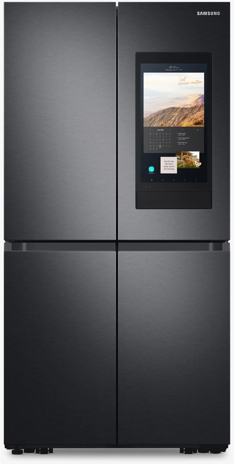 Samsung 637 Litre Four Door American Fridge Freezer - Black.