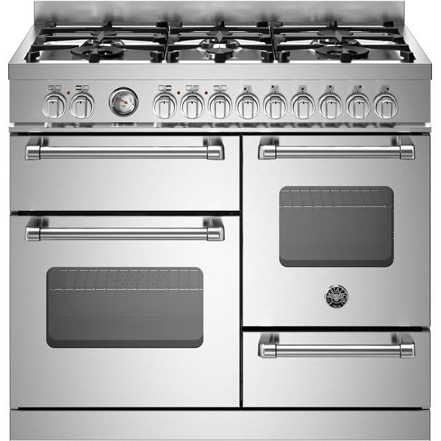 Bertazzoni Master Series MAS106L3EXC Dual Fuel Range Cooker - Stainless Steel - A Rated.