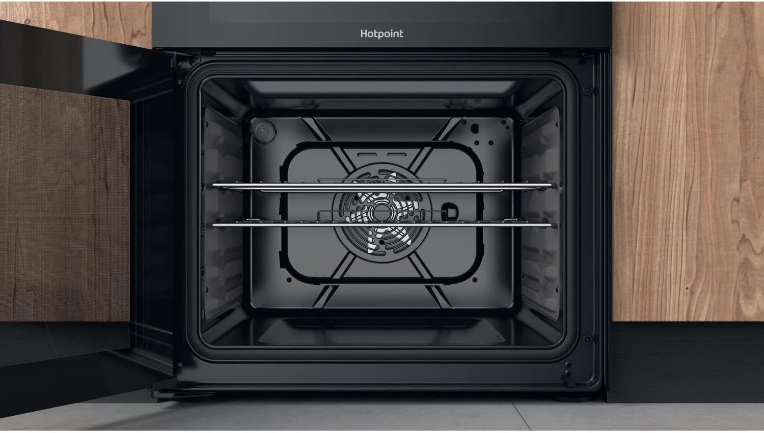 60cm Double Oven Dual Fuel Cooker with Assisted Cleaning - Black - Amazing Gadgets Outlet