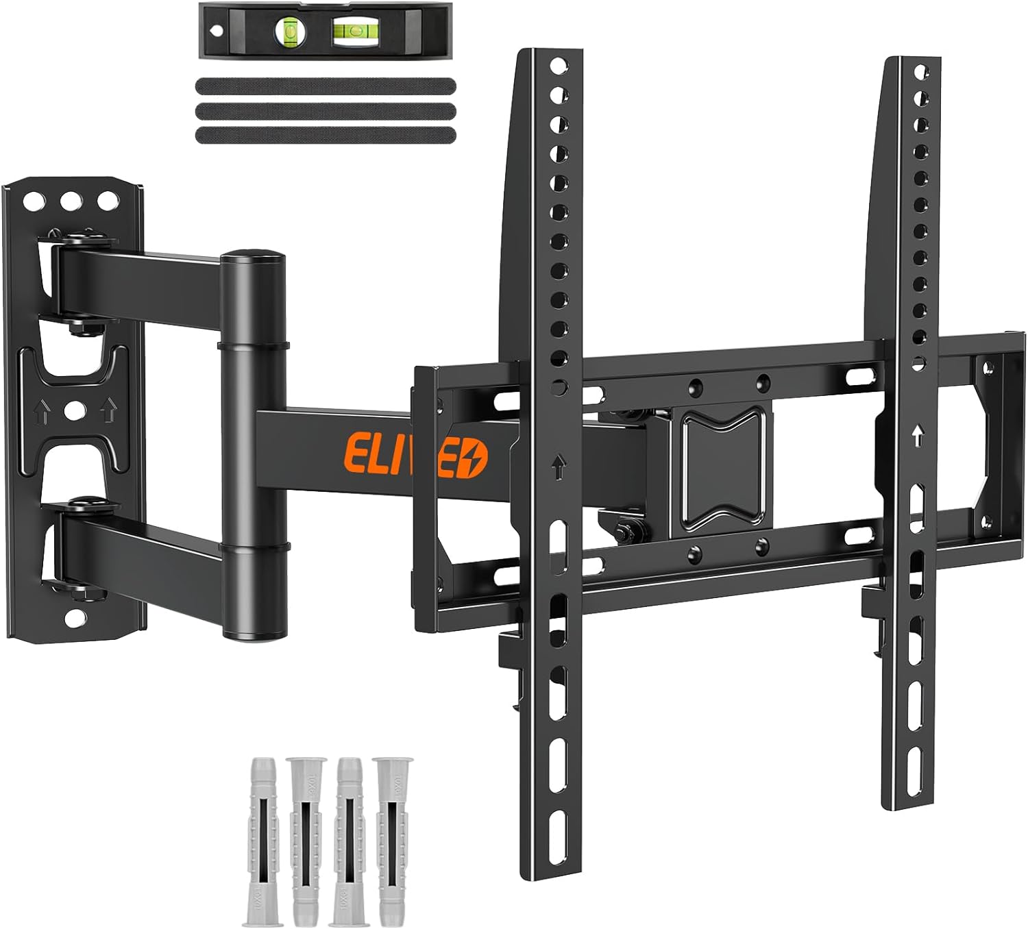 ELIVED Tilt and Swivel TV Bracket for Most 26-60 Inch LCD, LED, OLED Flat or Curved TVs with Max. VESA 400x400mm up to 40KG, Corner TV Wall Bracket EV011.