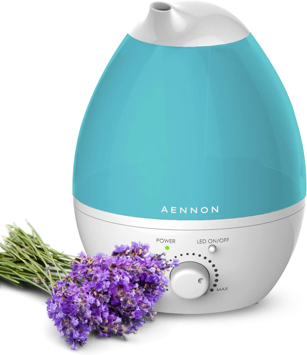 AENNON Air Humidifier For Bedroom - Oil Diffusers For Home - Baby & Pets Humidifier - Auto Shut Off & Night Mode - 20+ Hours Of Use - 2.8L - Cool Mist Humidifiers.