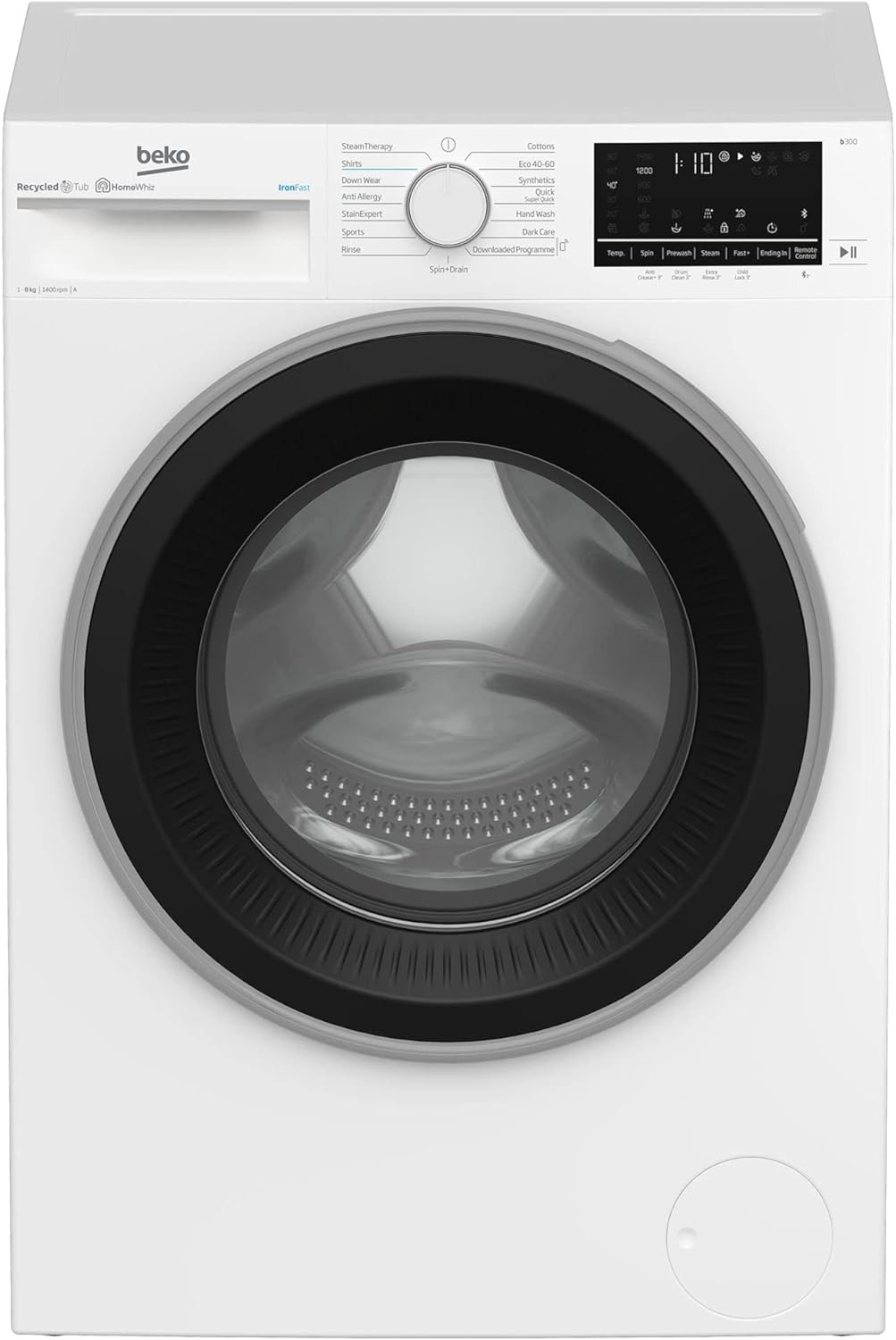 BEKO B3W5841IW 8kg Washing Machine with 1400 rpm - White - A Rated.