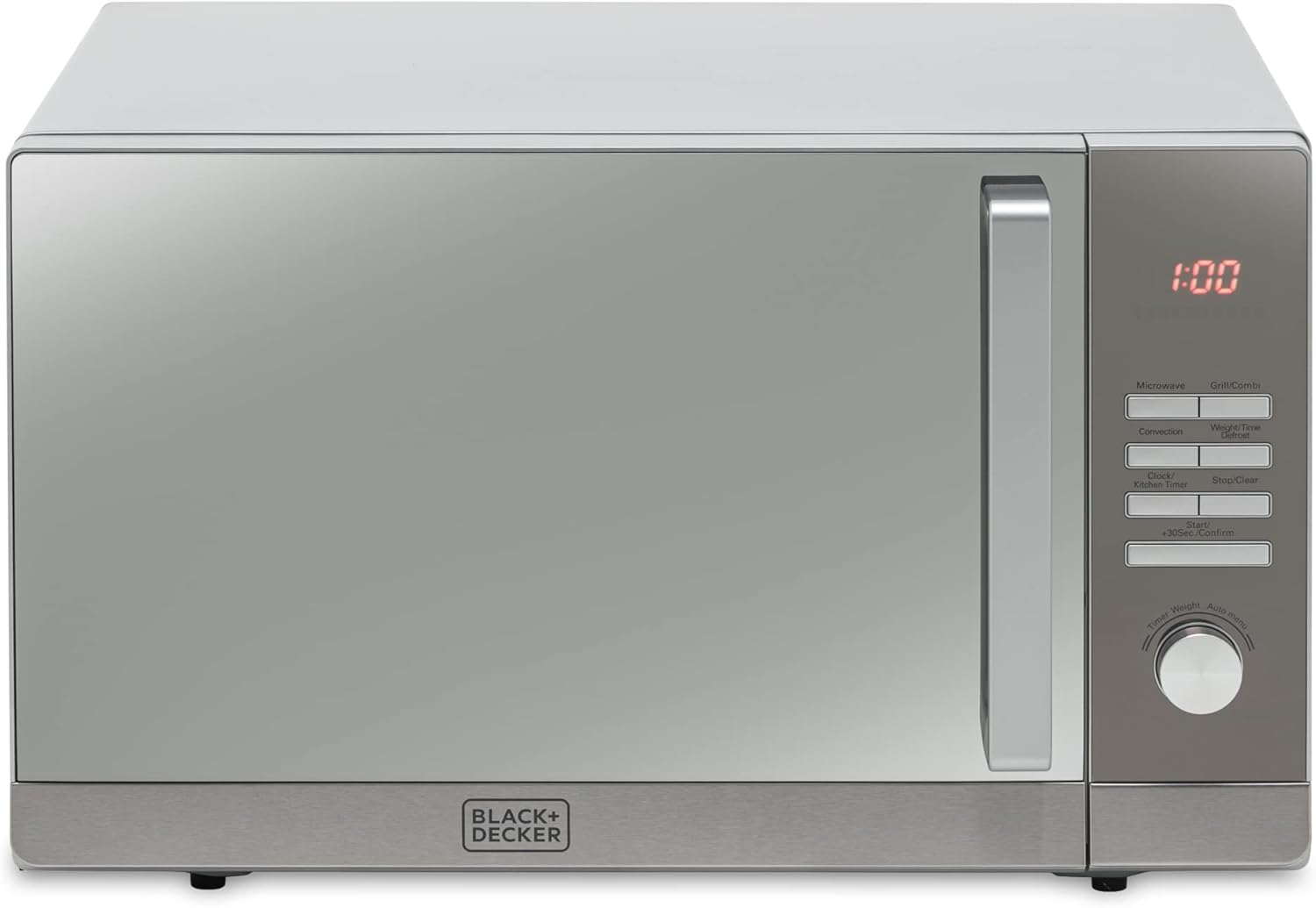 BLACK+DECKER BXMZ24038GB 3-in-1 Combination Microwave, 900W, 30 Litre, Silver.