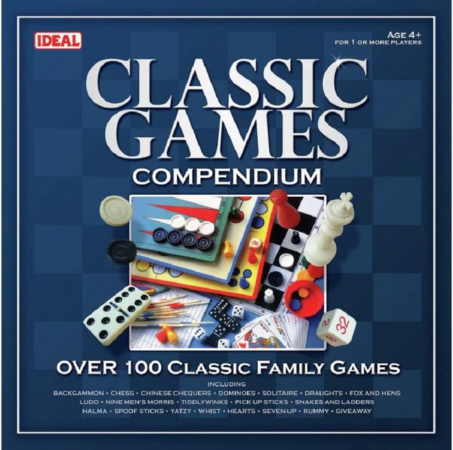 IDEAL | Classic Games Compendium: Over 100 classic family games! | Classic Board Games | For 1+ Players | Ages 4+.