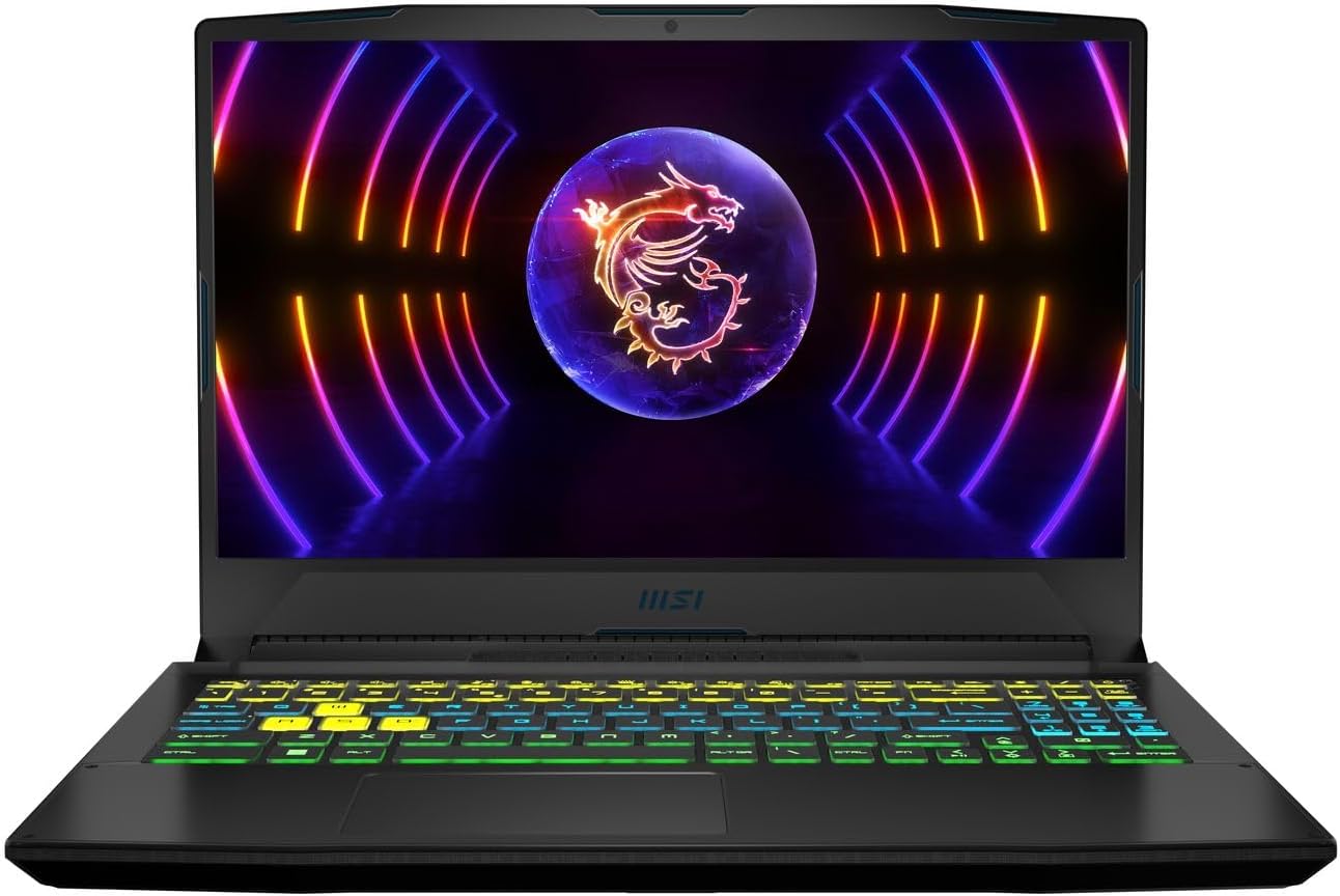 MSI Crosshair 15 Inch FHD 240Hz Gaming Laptop - (Intel Core i7-12650H, Nvidia GeForce RTX4060, 16GB RAM, 512GB SSD, Windows 11 Home) - Black.